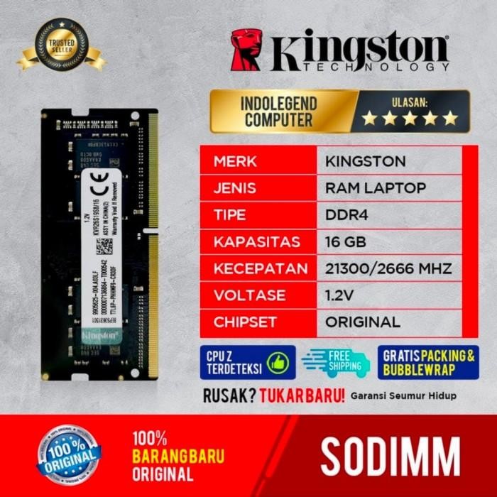Ram Kingston Sodim Ddr4 16Gb Pc2666