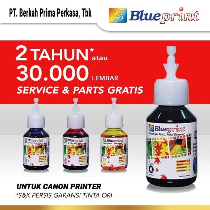 Tinta Original BLUEPRINT Refill For Printer Canon 1 Set 4 Warna 100 ml