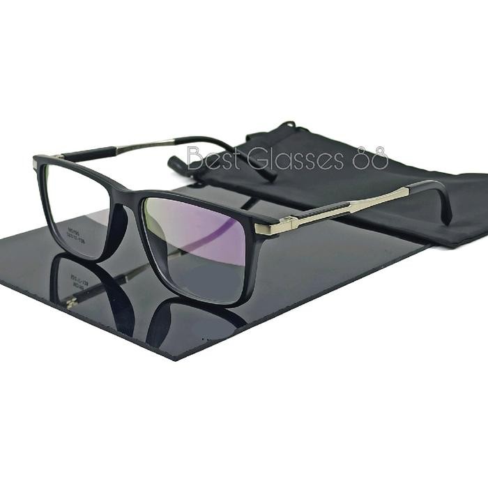 Frame Kacamata Pria Kotak Kode M.O Engsel Per Pegas Gratisongkir