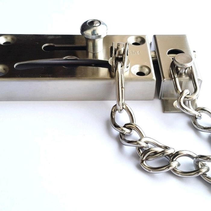 GRENDEL PINTU RANTAI SLOT KUNCI TAMBAHAN PENGAMAN APARTEMEN KOS RUMAH