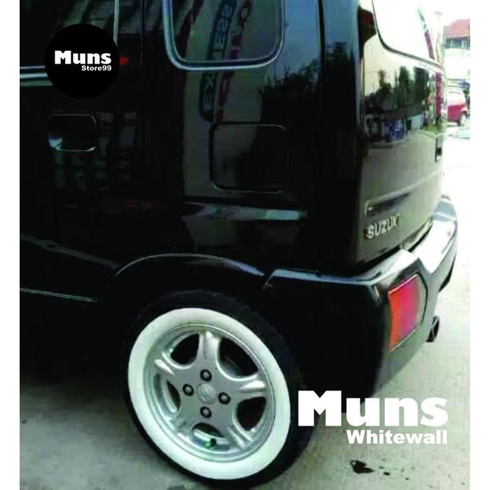 (Allthebest) Lis ban Mobil White Wall Ban Mobil Velg Ring 13 Putih Polos Atlas