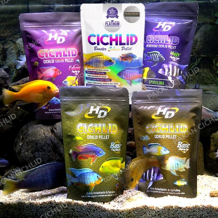 [PAKAN CICHLID] PELET IKAN HD COMPLETE SET