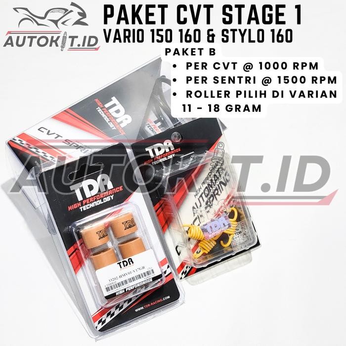 Paket Cvt Tdr Racing Untuk Motor Vario 150 & Vario 160 / Stylo 160