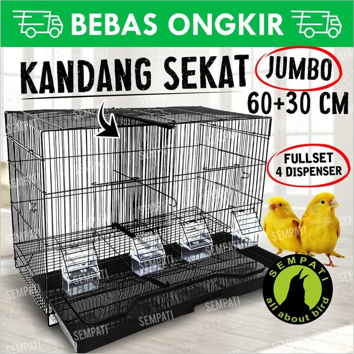 Sangkar kandang umbaran sekat 61x29x39 kandang ternak burung lovebird