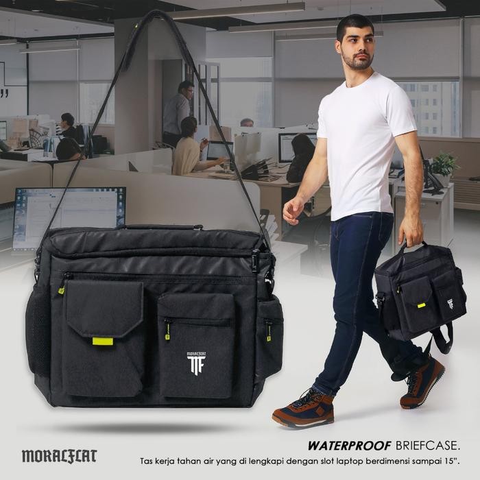 Moral Flat OfficialTas Laptop Anti AirTas RanselBackpackMessenger bagW