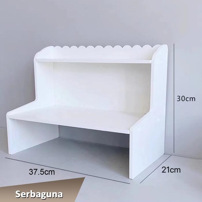 

Cozycraft - Rak Buku Desk Organizer Penyimpanan Skincare Tempat Pensil Pulpen Jam Action Figure