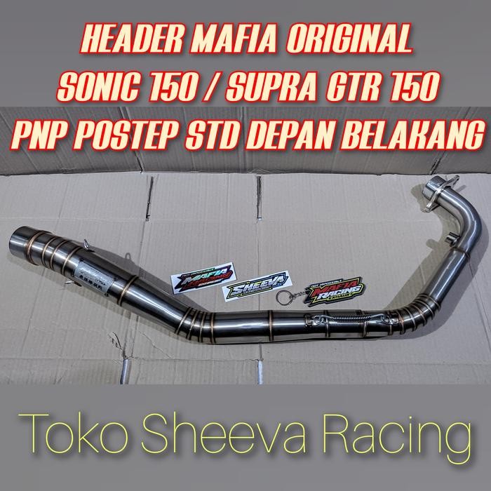 leher header knalpot Supra GTR sonic150 header Sonic 150 atau SupraGTR