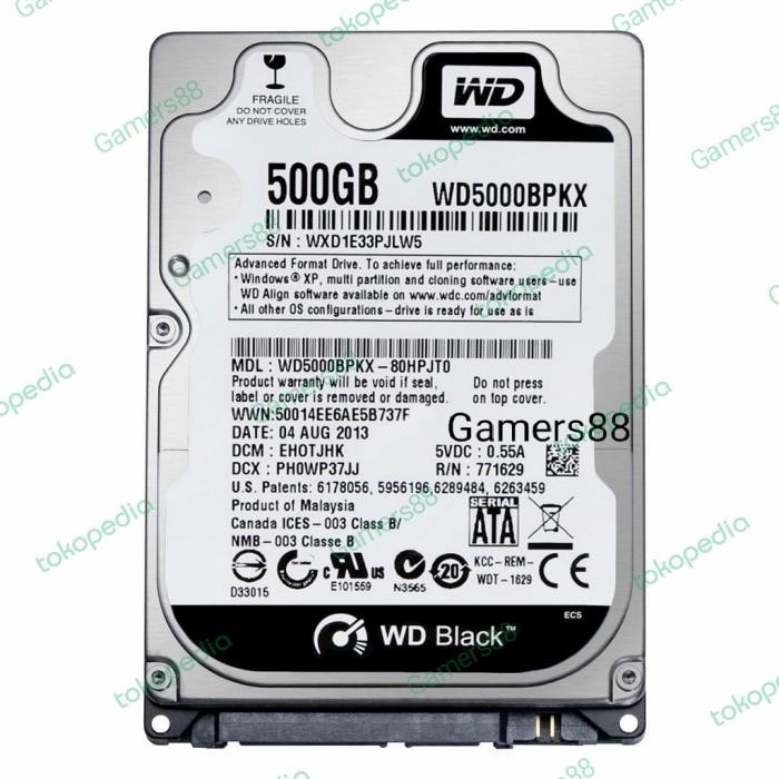 HDD WD 500GB Hardisk WDC Black Internal 2.5 Harddisk Laptop Notebook