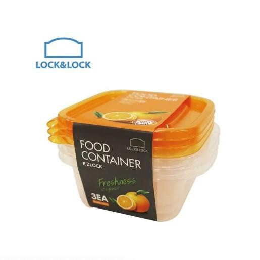 LocknLock Kotak Makan E.Z Lock Orange Set 3PCS