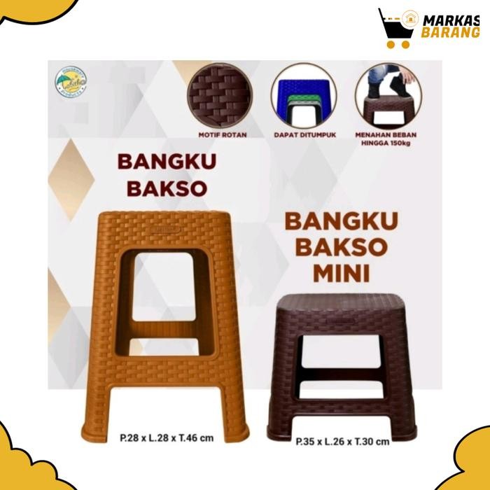 Kursi Bakso Rotan Plastik Kecil dan Besar *