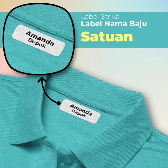 LABEL SETRIKA / LABEL NAMA BAJU / IRON ON LABEL / LABEL LAUNDRY *