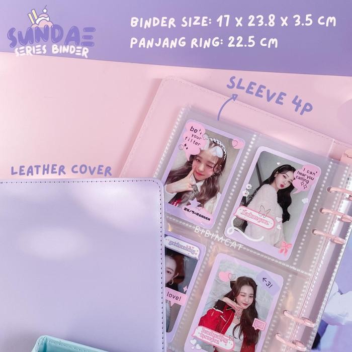 [Expret] Sundae - A5 Binder Leather Case / Binder Album Photocard PC Pastel
