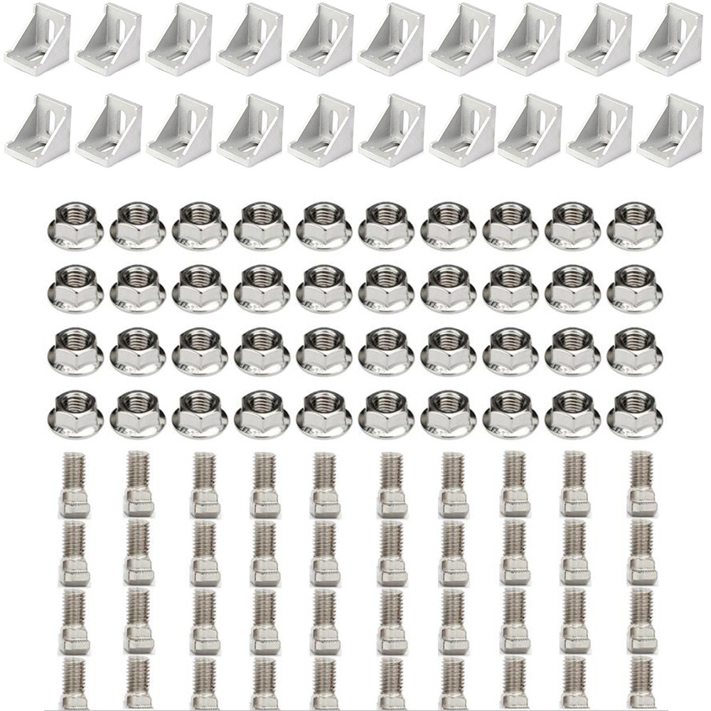 3030 Aluminum Profile Connector Set: 20pcs 3030 Corner Bracket +