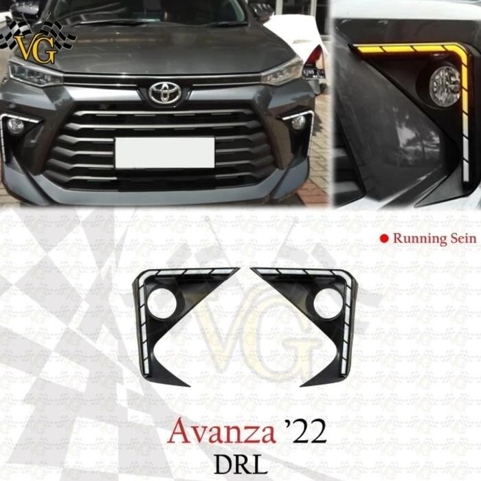 Drl Cover Foglamp + Sein Running All New Avanza 2022-2024 Lampu Foglamp