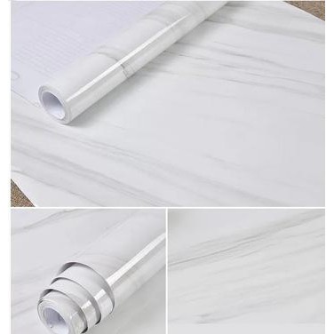 Wallpaper Sticker Dinding Marmer Putih