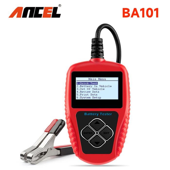 TERBARU Ancel BA101 12V Alat Cek Aki Mobil Motor Test Battery ACCU Volt Tester BISA GOSEND