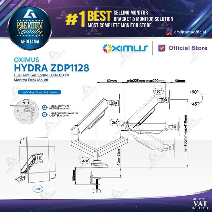(Expert) Bracket TV Monitor LED LCD Gas Spring OXIMUS ZDP1128 1128