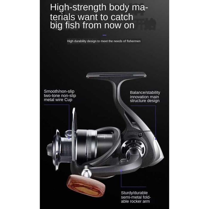 Gulungan Reel Pancing Spinning 5000 Power Handle 4.7:1 Qida Zh5000 Ori #Gratisongkir