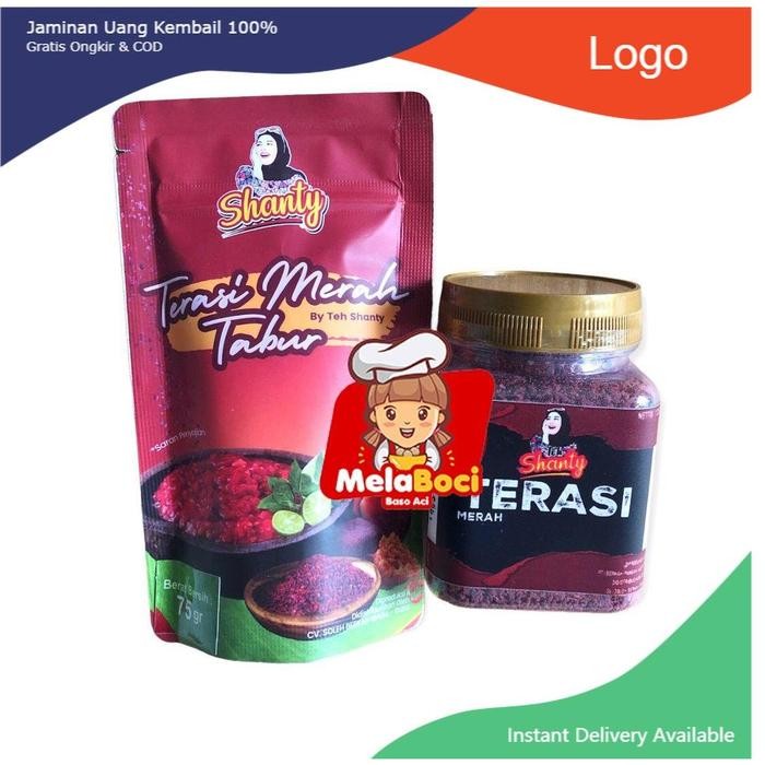 

New (COD) 2 varian POUCH & BOTOL Terasi Merah Tabur Shanty denny cagur Terasi Instant Tahan 1 tahun