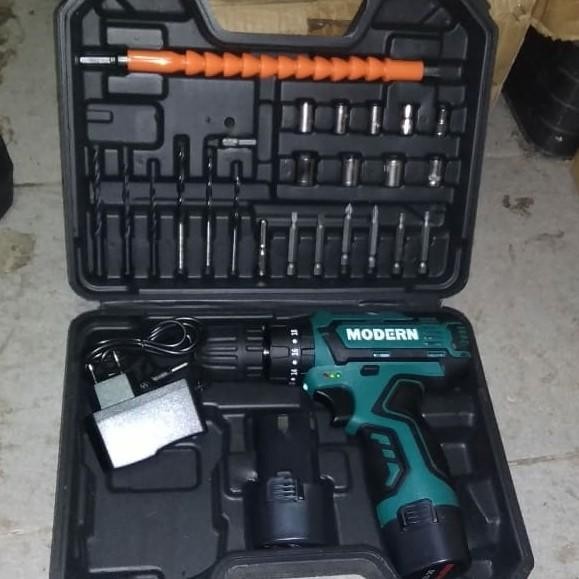 [Expert] Modern M15 BOR Impact Cordless Modern Bor Tembok Baterai Bor Cas