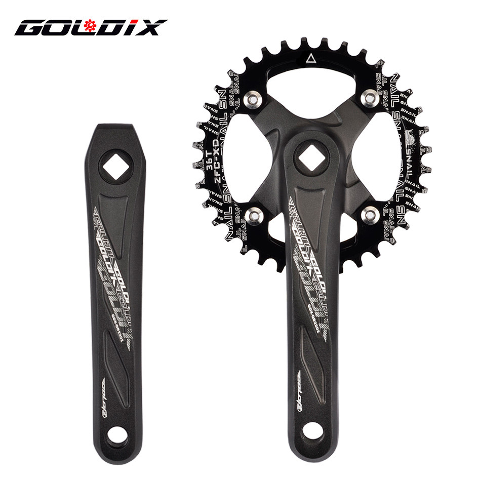 GOLDIX Square Hole Bicycle Crankset Aluminum Alloy MTB Crank