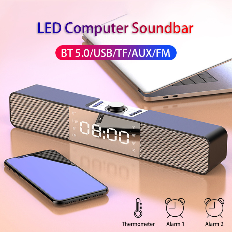 LED TV Soundbar Bluetooth Speaker Portable Wireless Computer Speakers