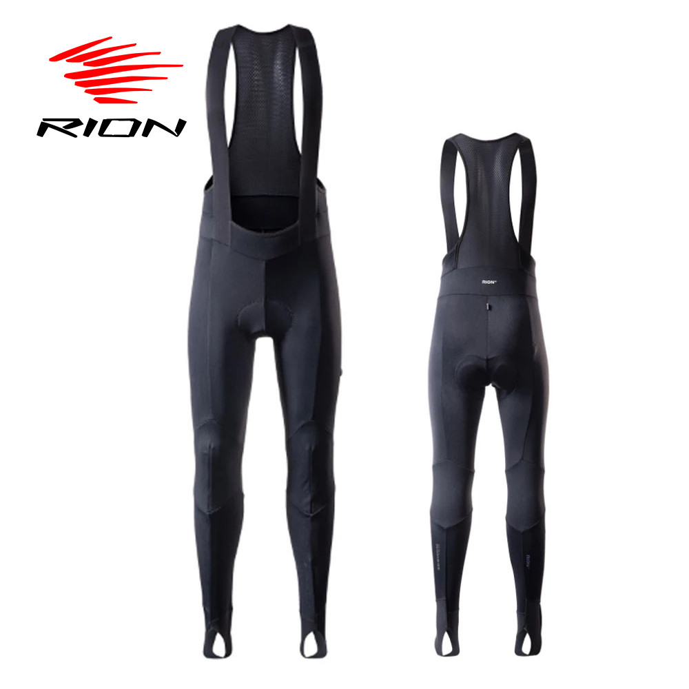 RION Men Cycling Bib Tights Winter Warm Thermal Cycling Pants Gel