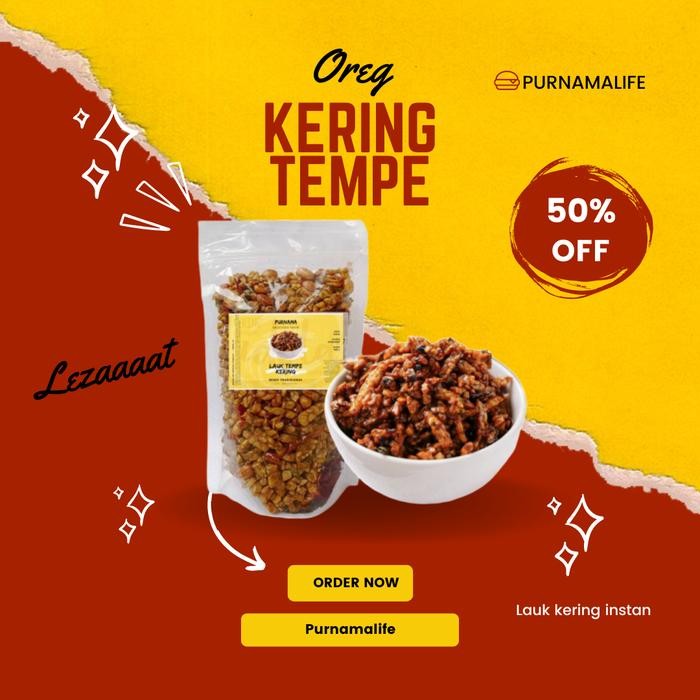 

Kering tempe 250gr l lauk kering abon tempe