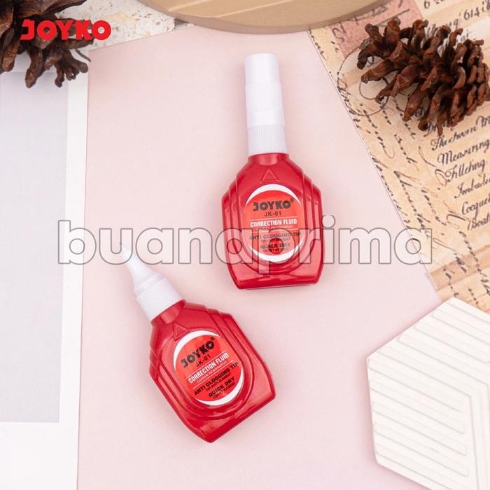 

correction fluid joyko jk-01 isi 12 pcs tip x ex cair fluid merah kode 825