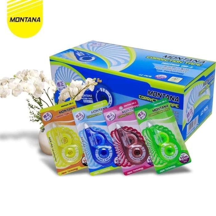

tipek kertas correction tape montana or-2 tipex pita koreksi 10 meter murah kode 110