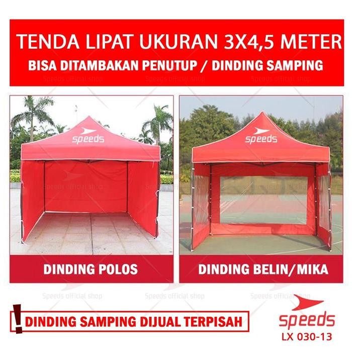 SPEEDS Tenda Jualan Tenda Lipat 3 x 4,5 M Tenda Bazzar Pameran Tenda Cam Outdoor Otomatis Rangka