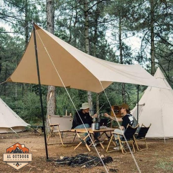 Flysheet hexagonal bahan cordura ukuran 4x6