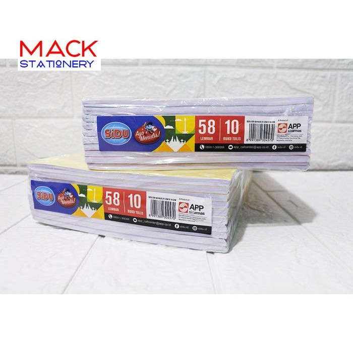 

Buku Tulis Sidu 58 Lembar ( Isi 10 Buku)