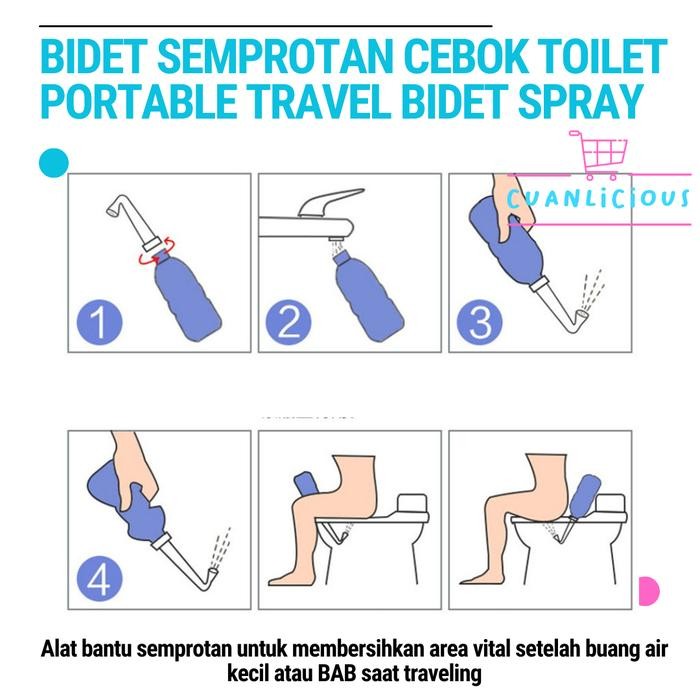 Bidet Semprotan Cebok Toilet Portable Travel Bidet Spray *
