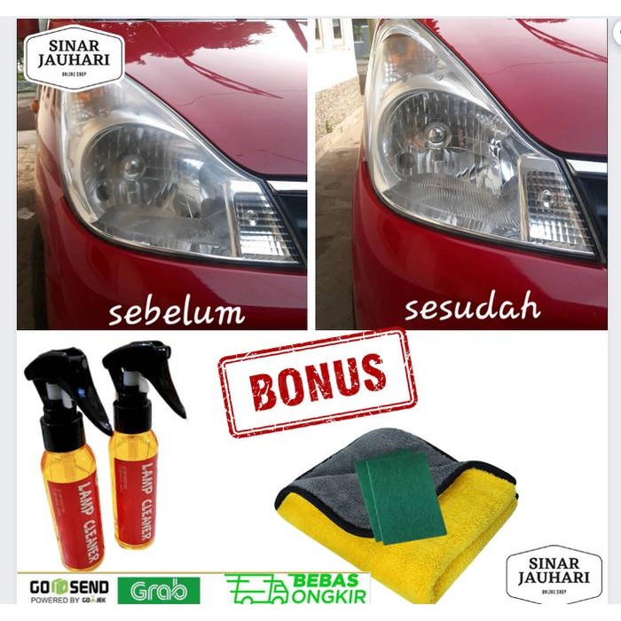 cairan pembersih mika kaca mobil kap lampu mobil Kode 1389