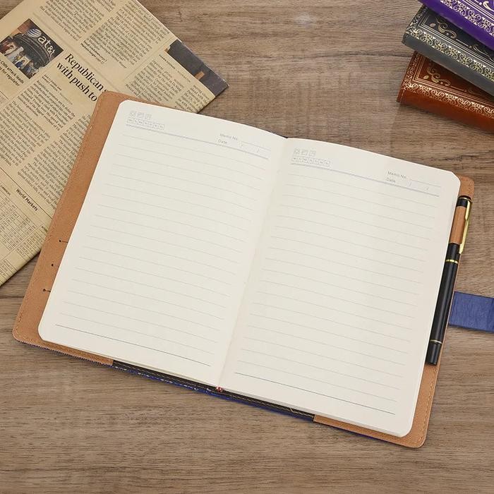 

Majalah Buku Jurnal Leather Notebook Diary 200 Halaman With Lock - Jj-33
