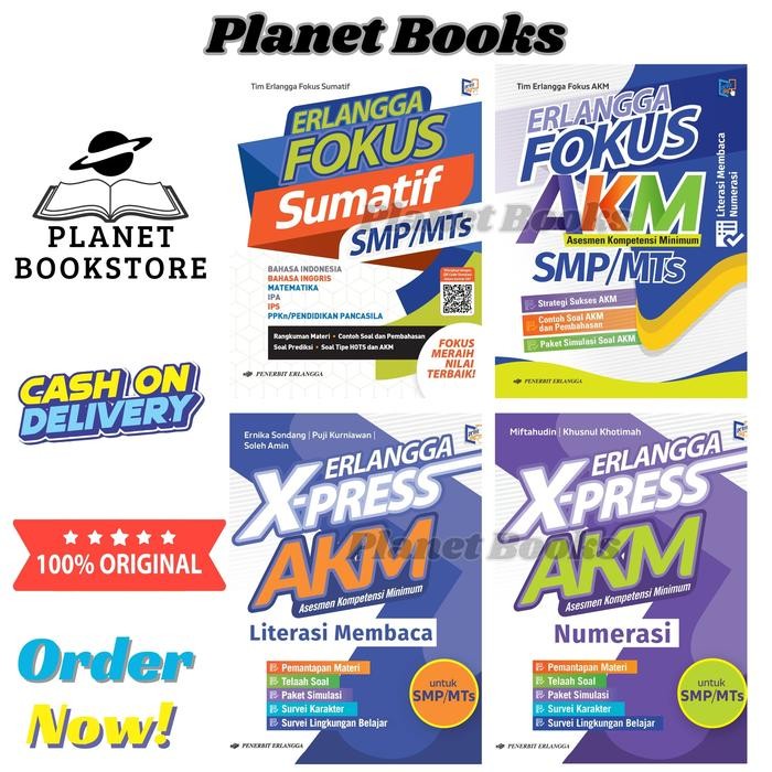 

Ready BUKU SOAL SMP/MTS PENERBIT ERLANGGA ( ERLANGGA FOKUS SUMATIF, FOKUS AKM, X-PRESS AKM LITERASI,