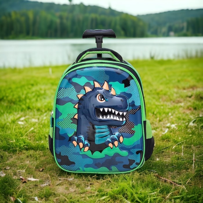 READY.. TAS TROLI ANAK DINOSAURUS/ TAS DORONG DINO TK/ TROLLEY BAG SCHOOL LAKI