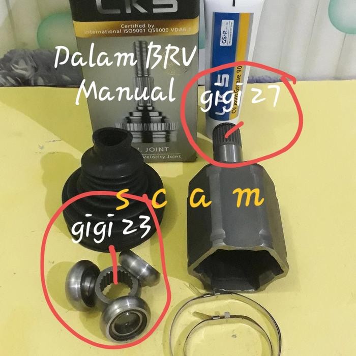 cv joint dalam as roda depan as kopel honda brv manual 2016
