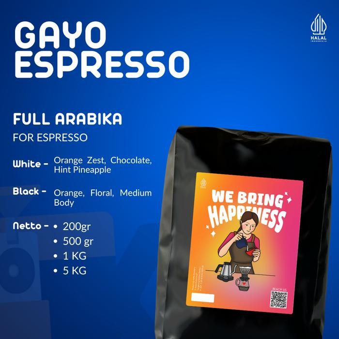 

BIJI KOPI ARABIKA GAYO ESPRESSO 1KG