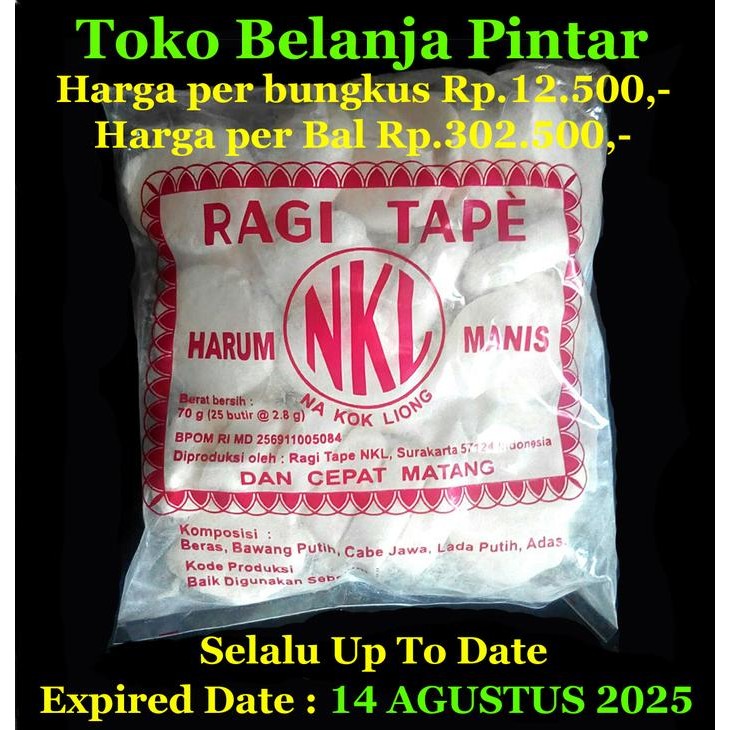 

FREShBgt- Ragi Tape NKL / Pakan Semut Jepamg