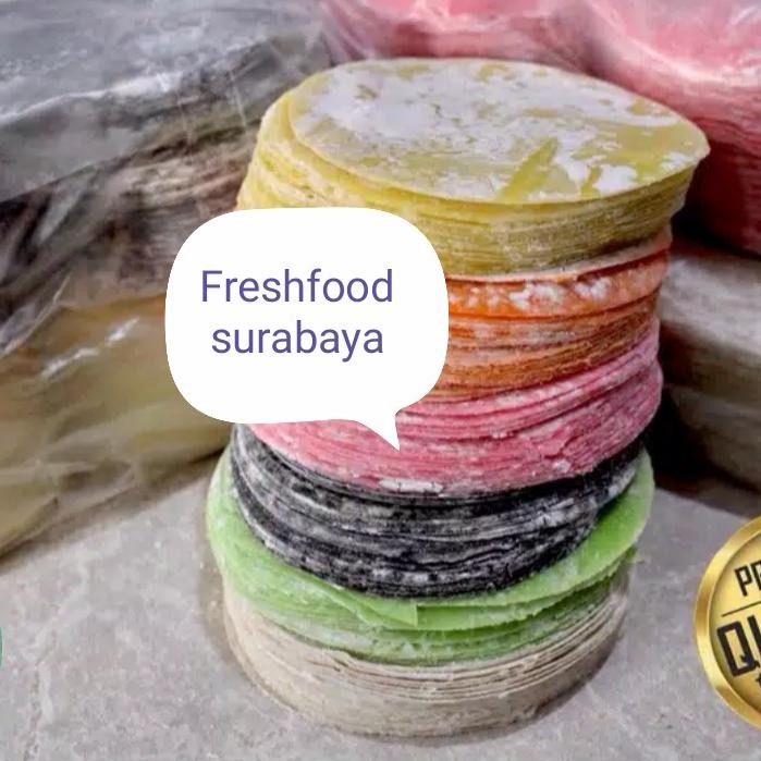 

FREShBgt- Kulit dimsum, pangsit atau gyoza diameter 8cm kemasan vakum 250gram
