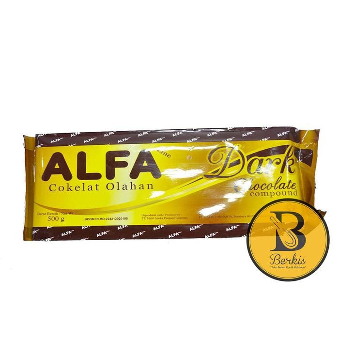 

FREShBgt- Alfa Line Dark Chocolate Compound 500 Gr / Cokelat Blok Cokelat Masak