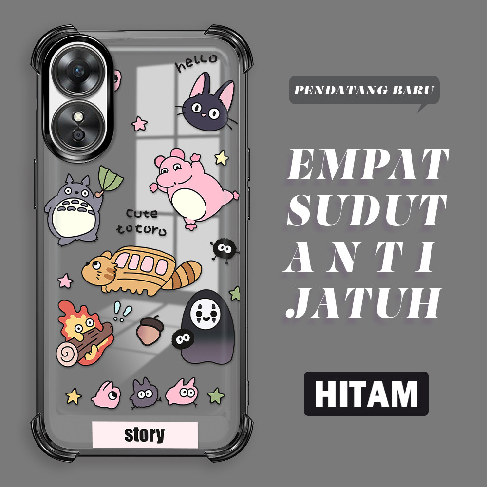 Softcase Transparan Kartun Casing For OPPO A17 A17K Case Phone Soft Cassing Softcase Kesing DLJ-S3-0