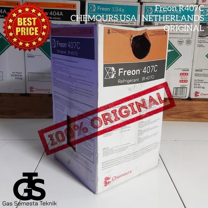 FREON R407C CHEMOURS NETHERLANDS FREON R407 CHEMOURS NETHERLANDS EX USA ORIGINAL FREON R 407C