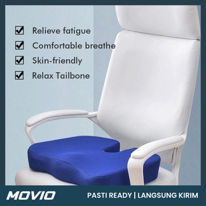 Movio Bantal Duduk Memory Foam Ortopedi - Bantal Alas Kursi Mobil