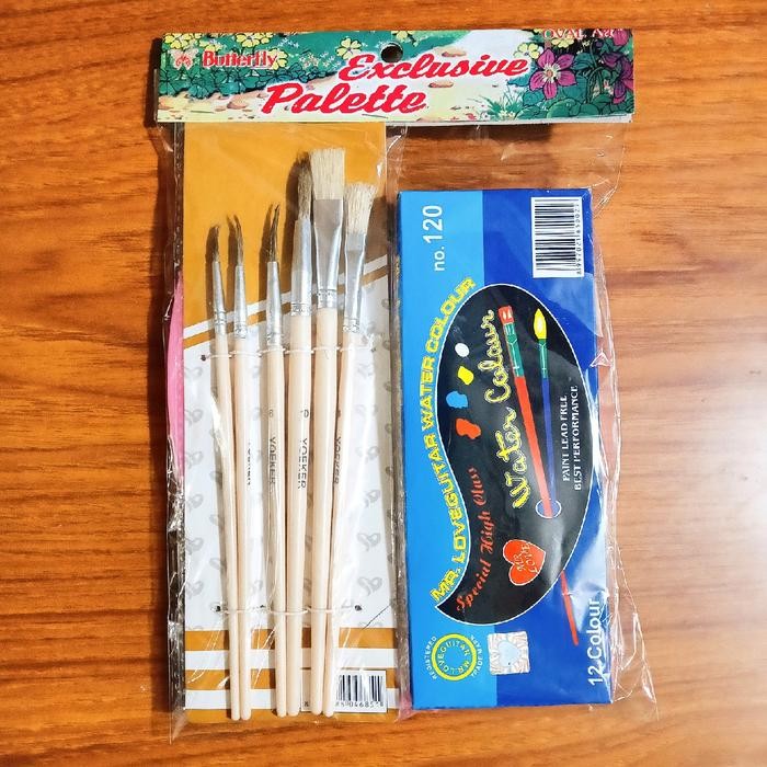 

Water Color / CAT AIR SET cat air, kuas, pallet Kuas