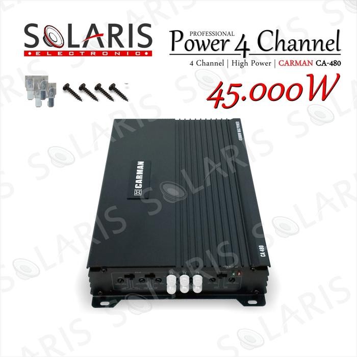 Termurah Power Mobil 4 Channel Amplifier 45.000 Watts Carman Ca-480 / Ca-481