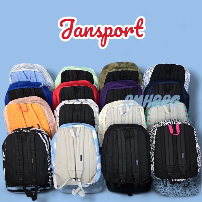 

Tas Ransel Kuliah Jansport Break Fulltag Tas Sekolah JS Laki Perempuan Viral Motif Polos