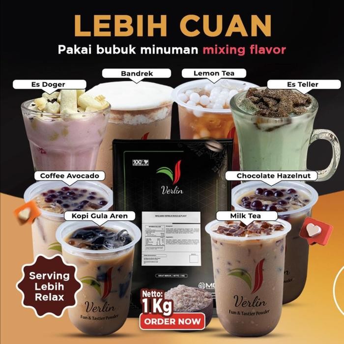 

Verlin Powder Drink All Variant Bubuk Minuman Rasa Varian Lengkap